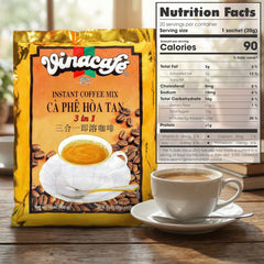 Vinacafe 3in1 instant coffee cup setup in use
