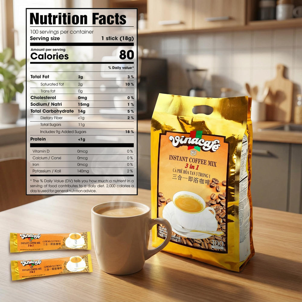 Vinacafe single-serve coffee stick, perfect for on-the-go mornings