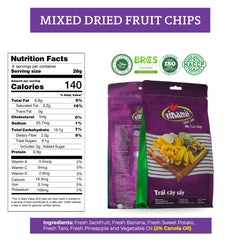 Vinamit chips with sweet potato and taro offer fiber-rich, naturally sweet bite.