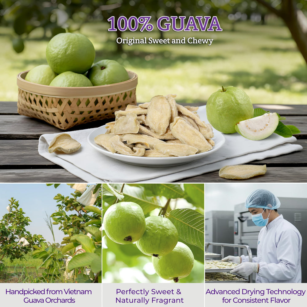 Vinamit guava slices in yogurt add natural flavor and fiber.