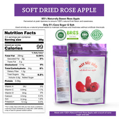 Close-up of Vinamit rose-apple snack highlighting natural flavor for clean eating.