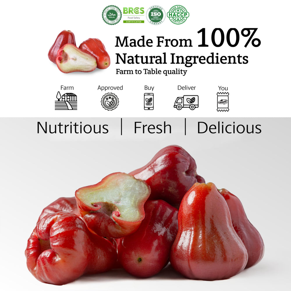 Vinamit rose-apple with yogurt topping idea for breakfast or snack.