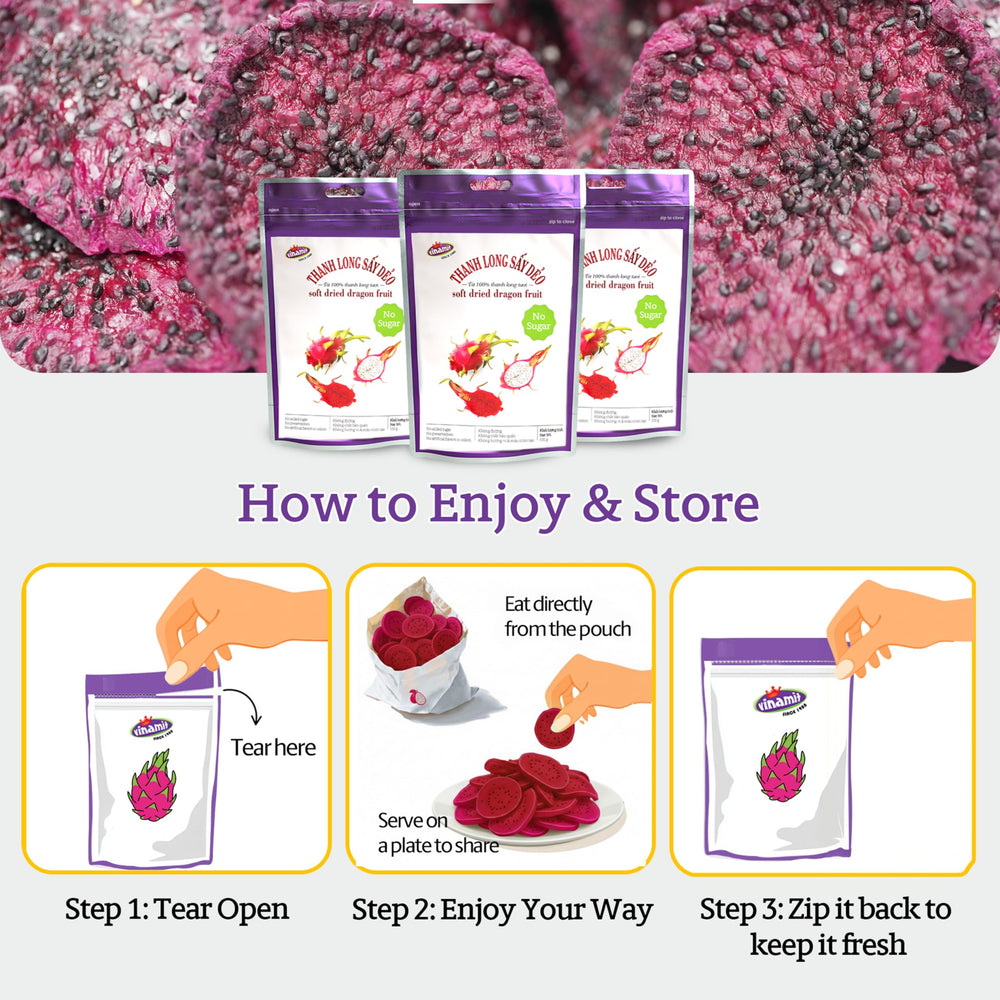 Vinamit slices pair with tea or water for gentle sweetness.