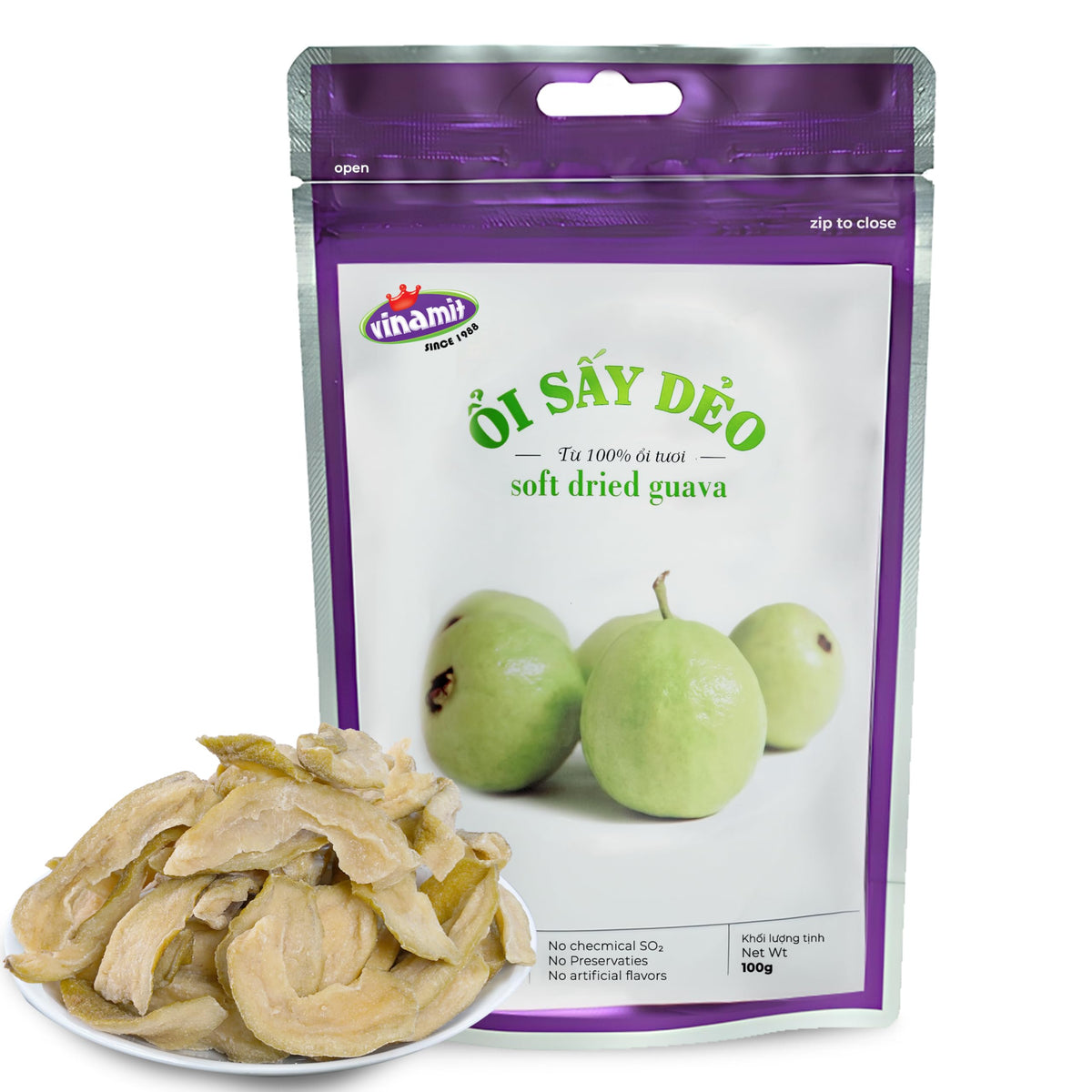 Vinamit soft-dried guava slices for a naturally sweet, portable snack.