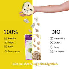 Vinamit chewy soursop texture highlighting fiber-rich bite