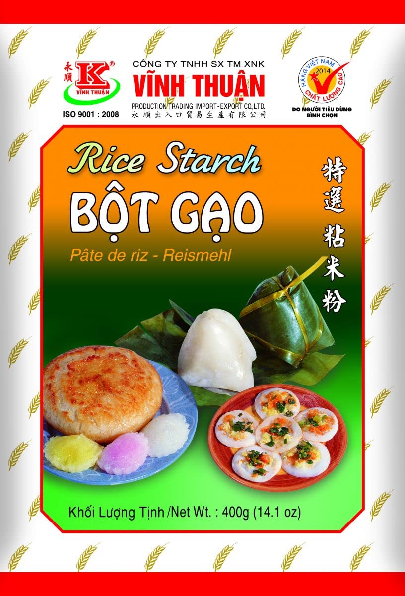 Vinh Thuan Bot Gao rice starch bag for gluten-free baking and smooth textures