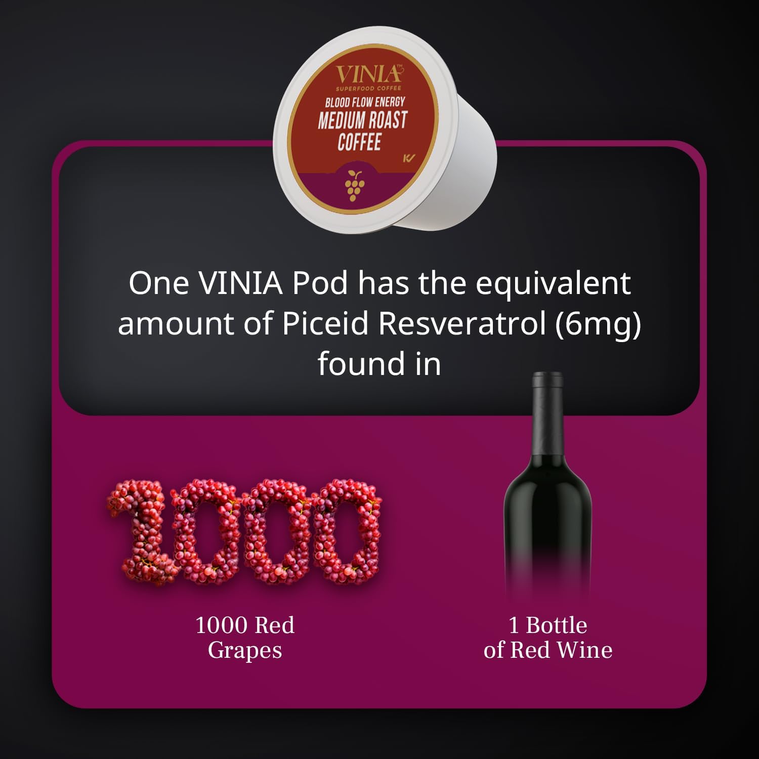 VINIA premium pod with glossy packaging and sleek design.