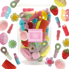 VINTERLAND Swedish Candy Bubs Mix bag showing an assorted gummy collection for sharing