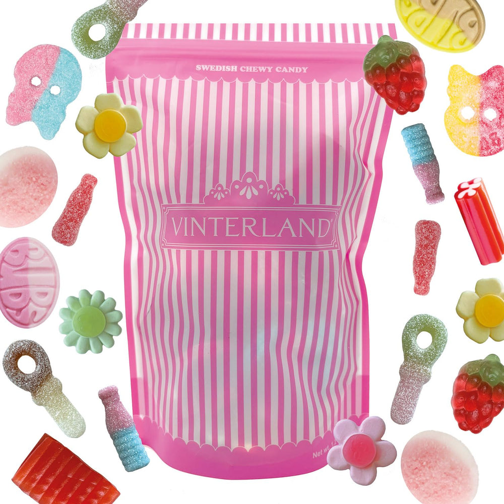 VINTERLAND Wild Strawberry Pomegranate Ovals in vibrant candy variety