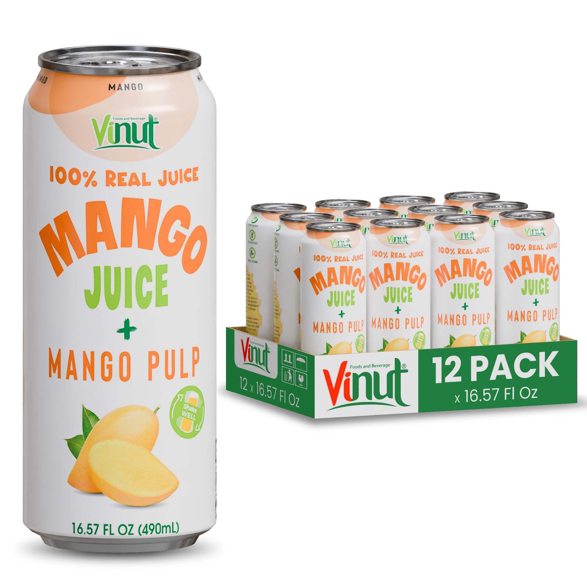 VINUT mango juice with pulp bottle natural refreshment high in calcium