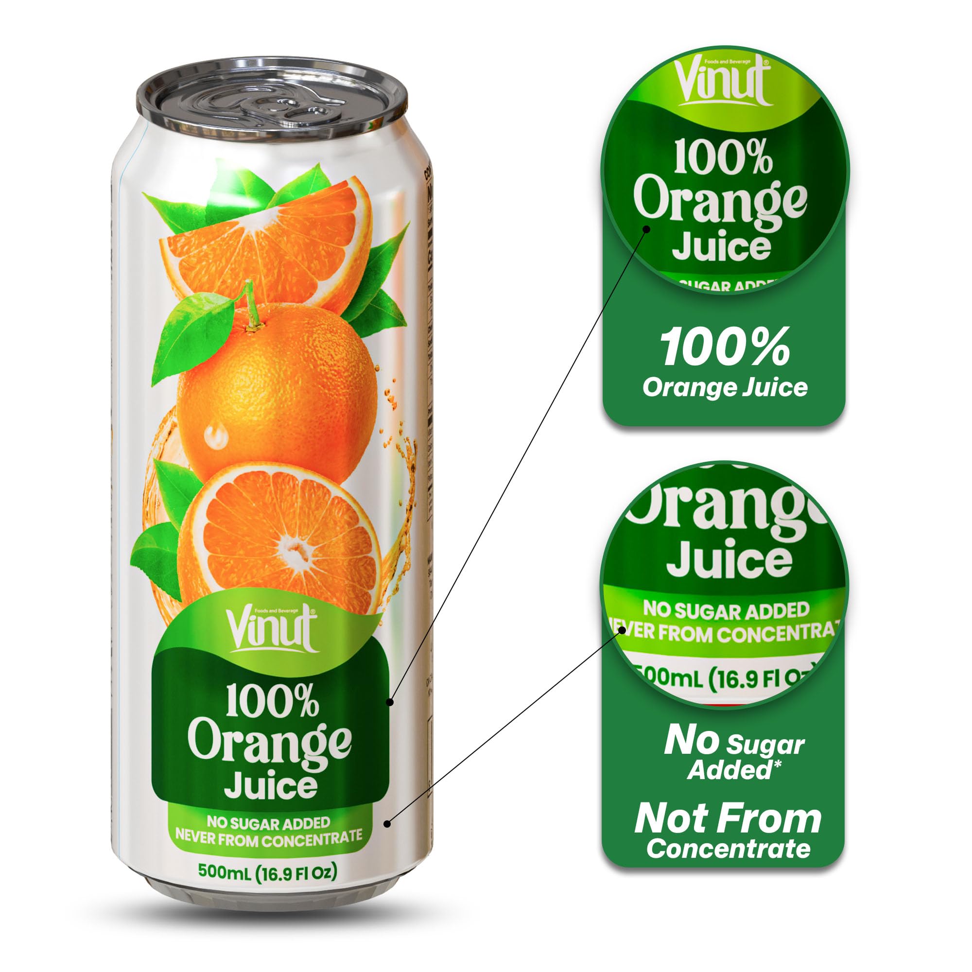 VINUT orange juice in fridge setup showing convenient storage.
