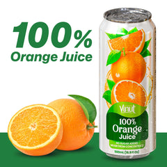 VINUT orange juice being poured into a glass for sipping.