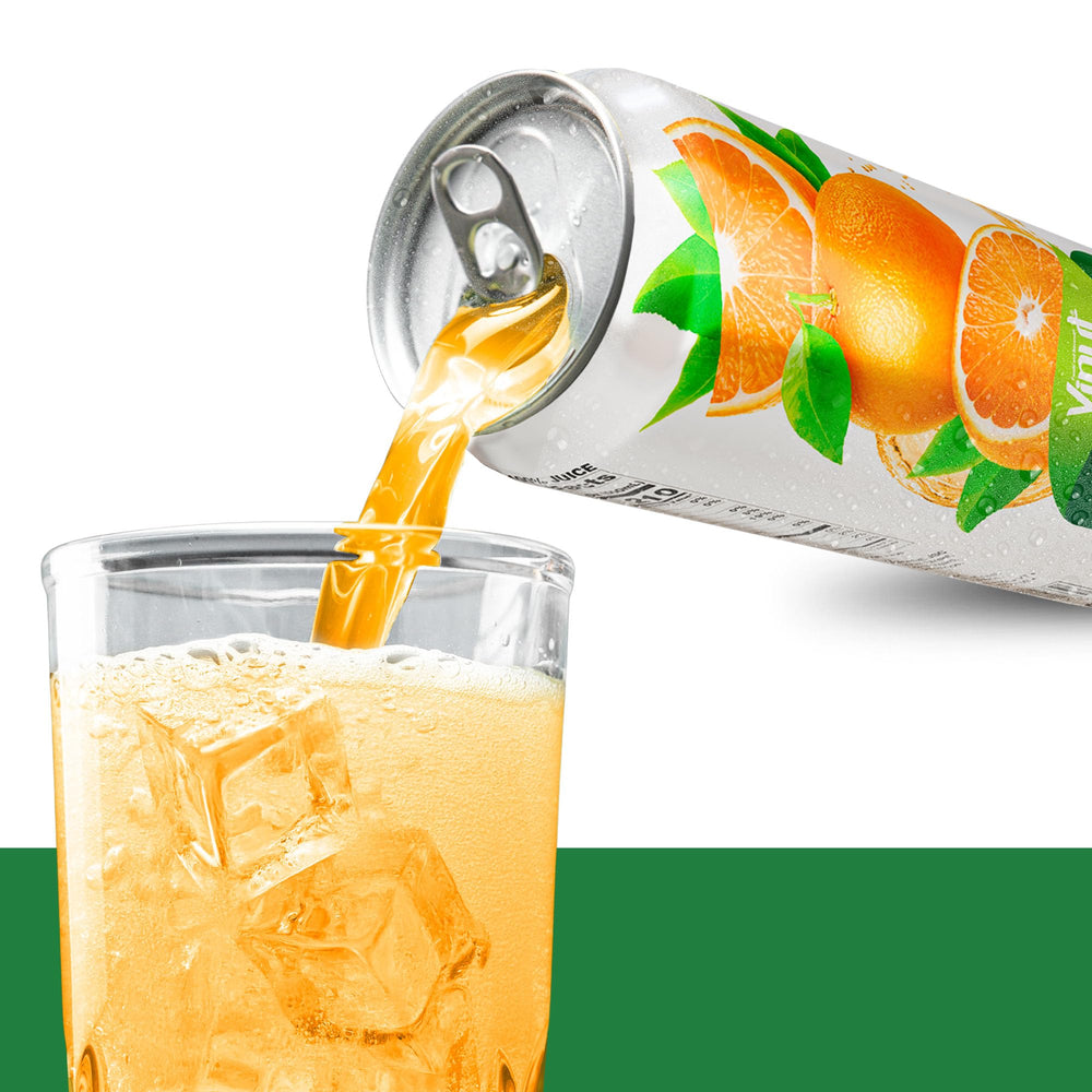 VINUT orange juice with sparkling water for a light spritz.