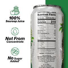 VINUT soursop juice pack of 12 cans on shelf, ideal for family gatherings.