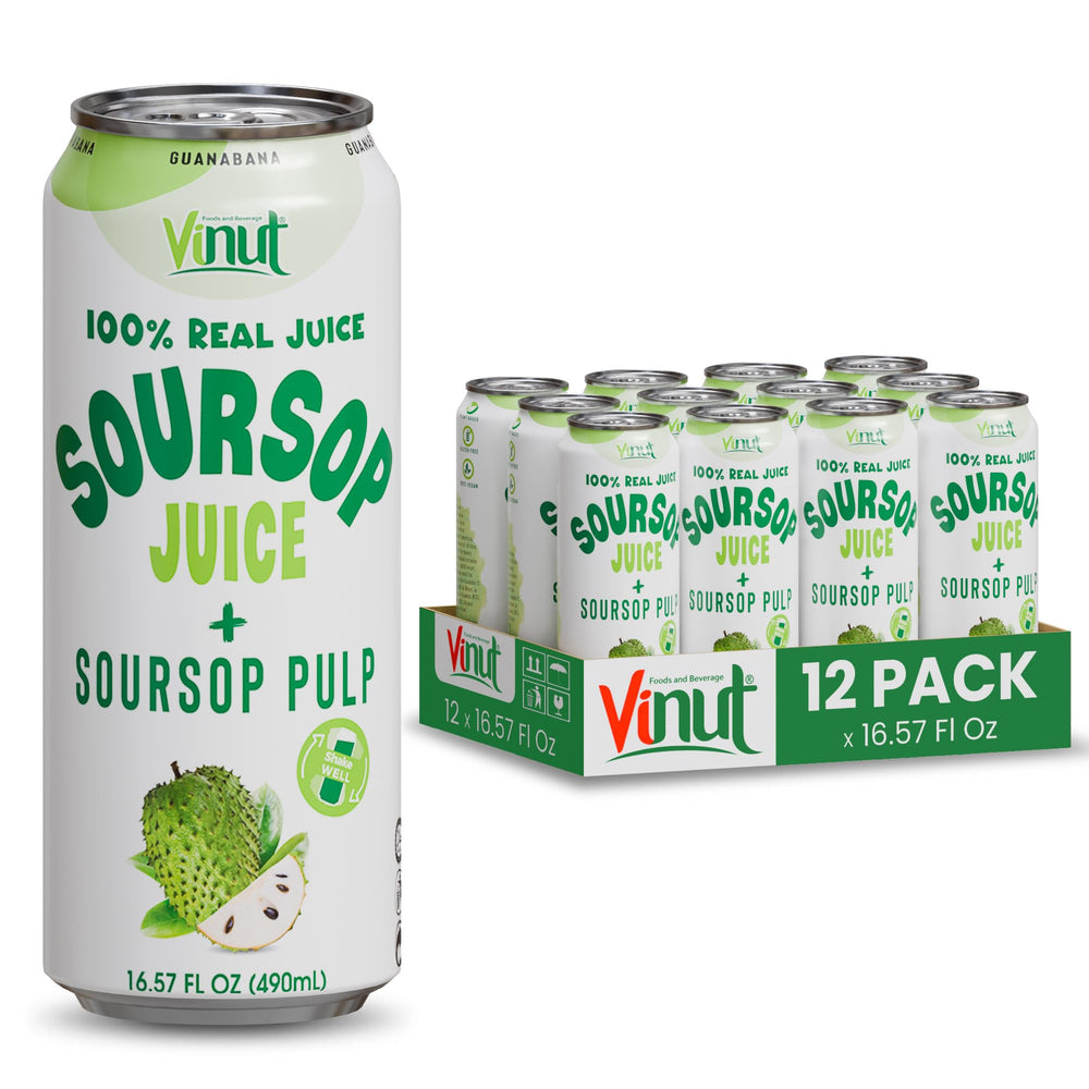 Vinut soursop juice with pulp bottle—natural flavor and no added sugar.