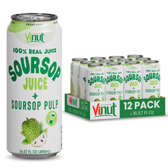 Vinut soursop juice with pulp bottle—natural flavor and no added sugar.