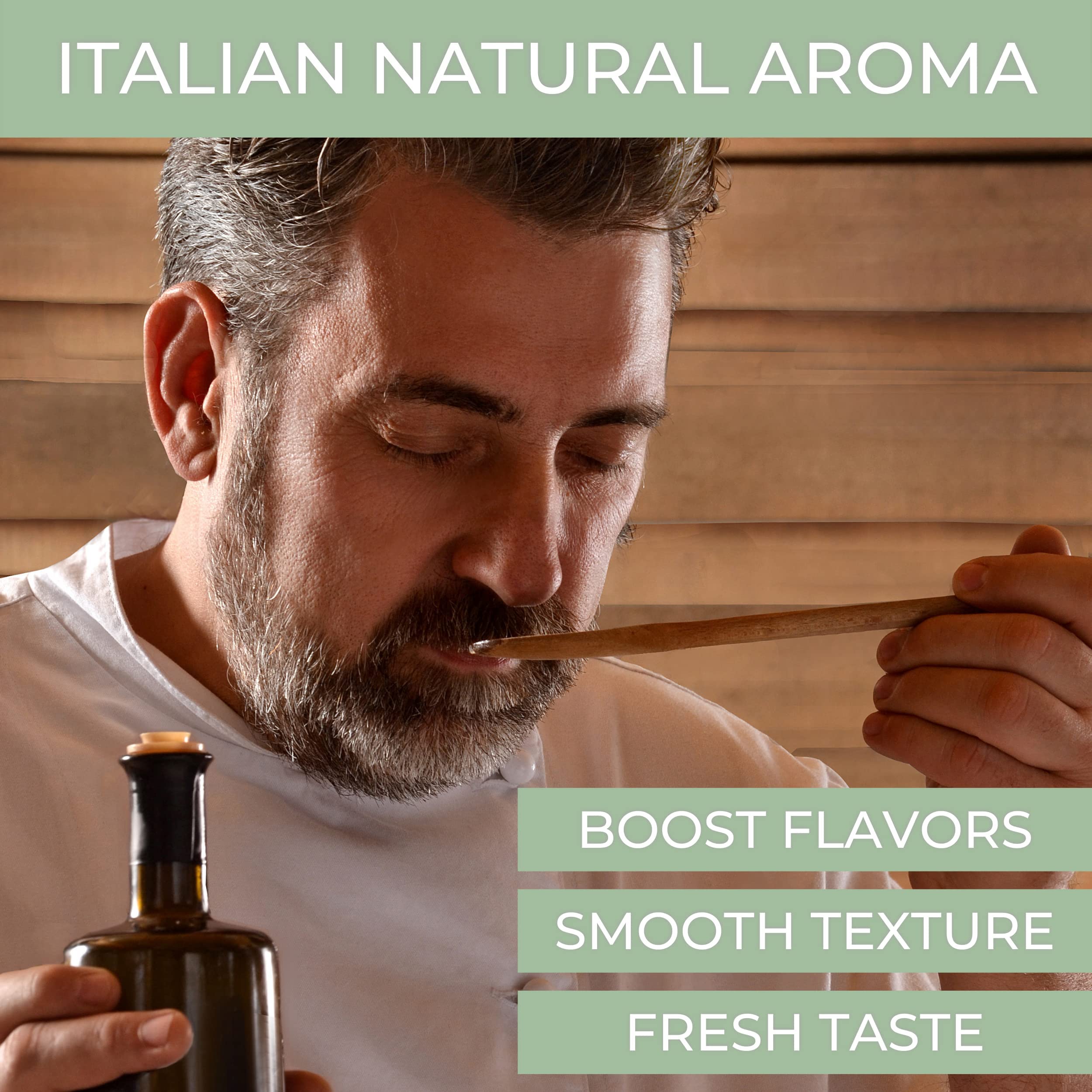 VIRGEEN bread dipping with olive oil captures rustic Mediterranean tasting moment.