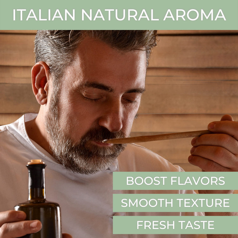 VIRGEEN bread dipping with olive oil captures rustic Mediterranean tasting moment.