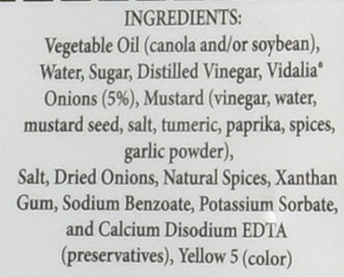 Virginia Brand Vidalia Onion Vinegarette ingredients close-up showing onion sweetness and texture.