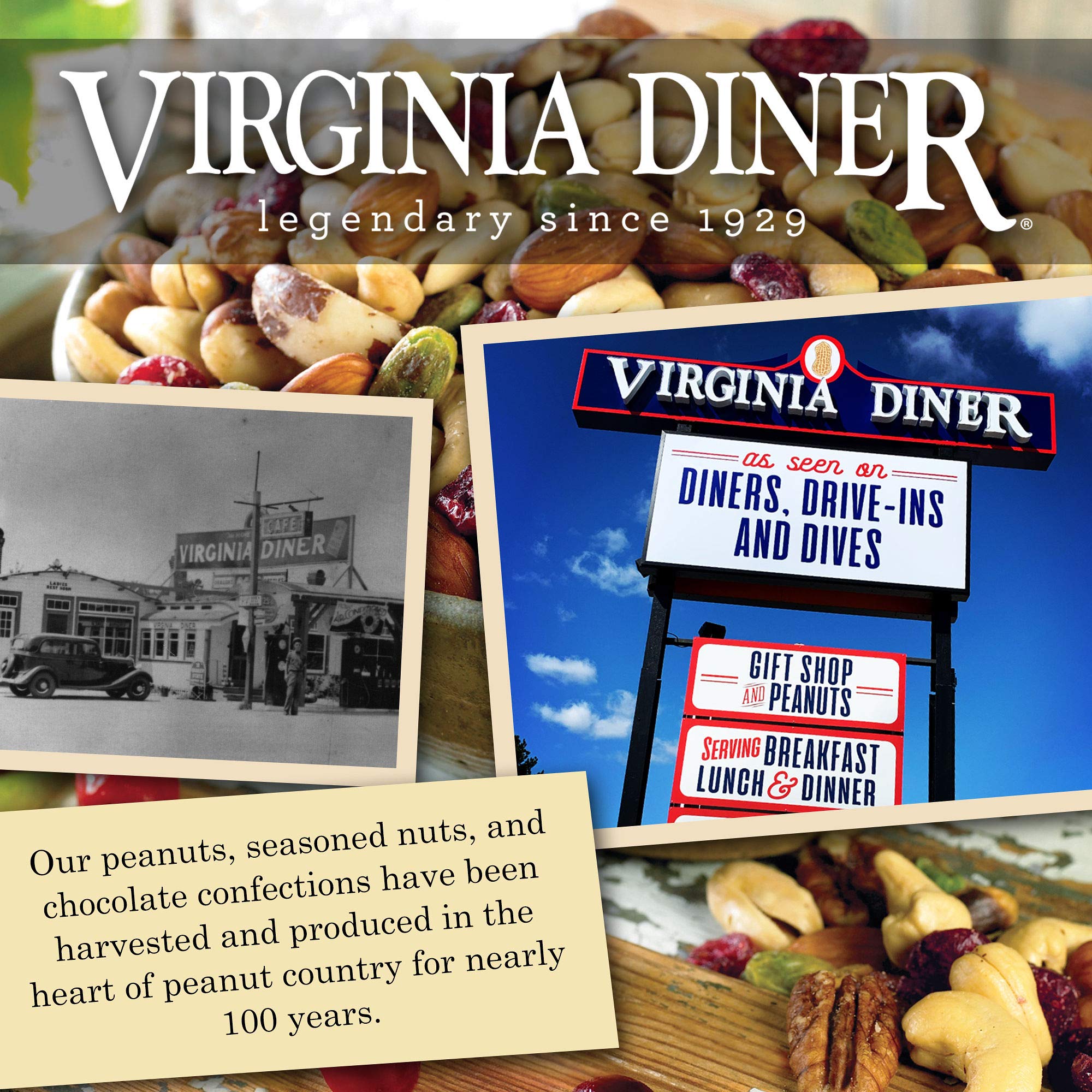 Virginia Diner peanut brittle on a serving board, perfect for sharing.