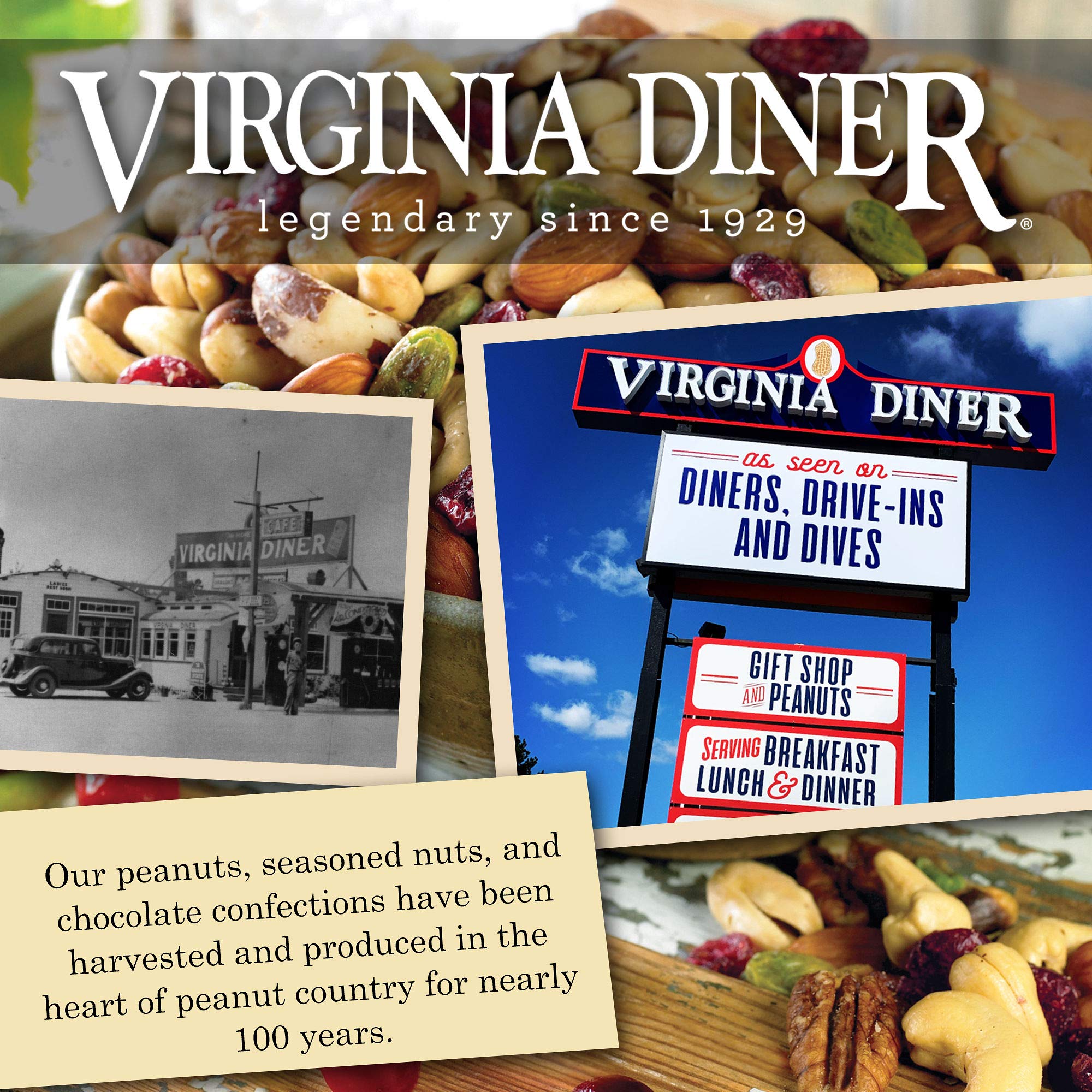 Virginia Diner packaging tin, gift-ready presentation for celebrations.