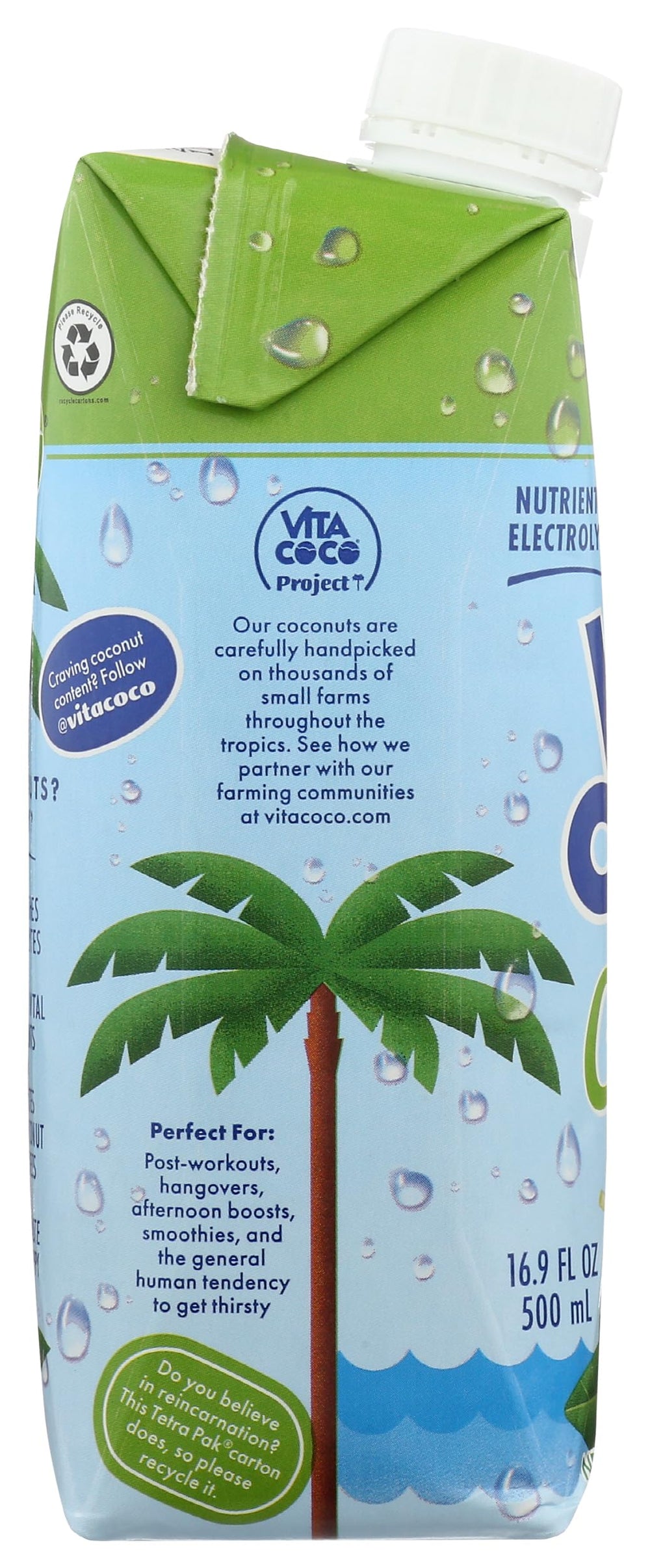 Vita Coco Pineapple Coconut Water on kitchen counter ready to pair with meals