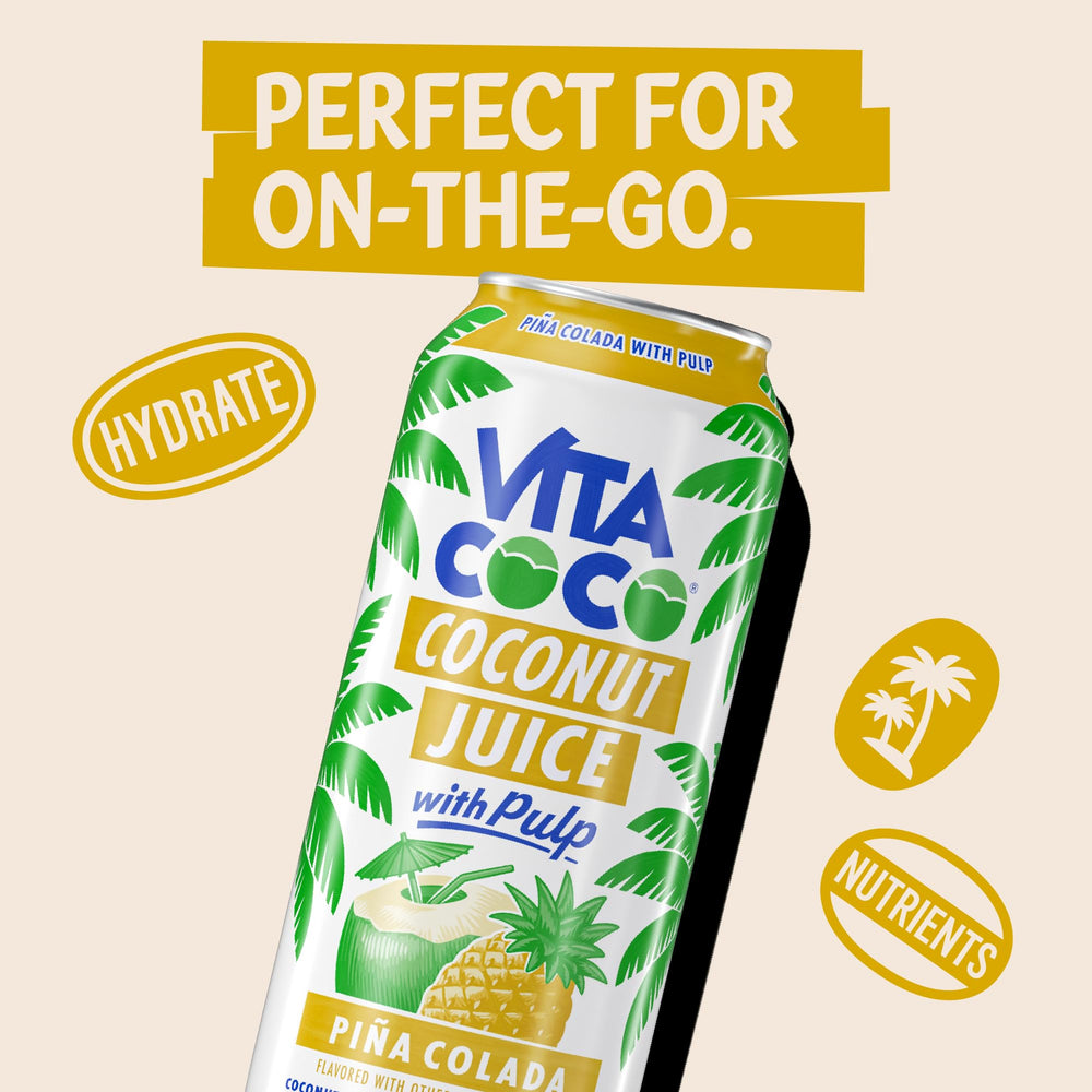 Vita Coco Pina Colada Juice after-workout option for a tropical rehydration.