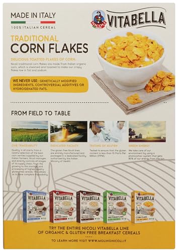 Pouring Vitabella corn flakes into a bowl to reveal crisp texture