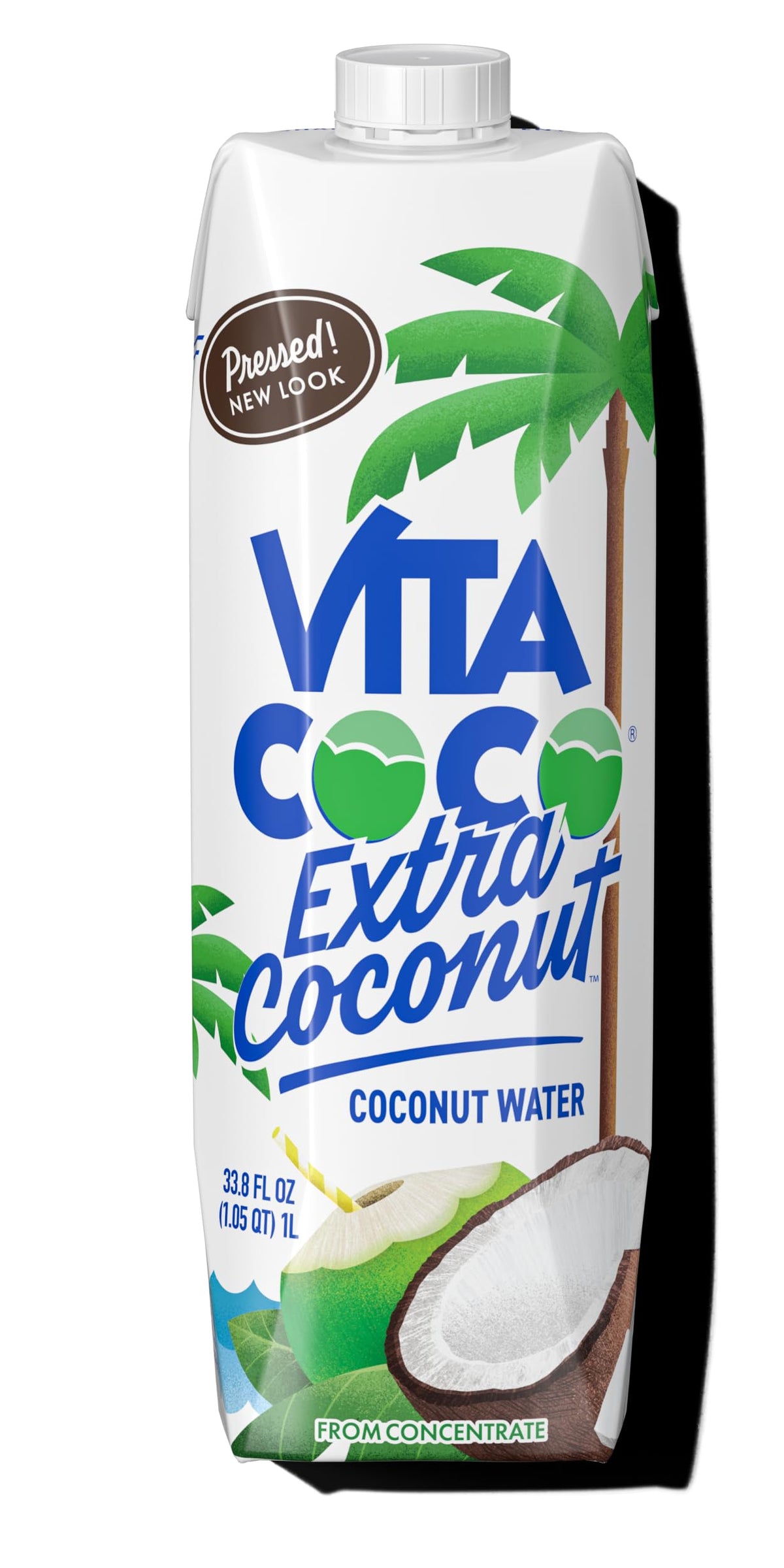 Vita Coco Coconut Water Pressed bottle pours refreshing hydration for active days.