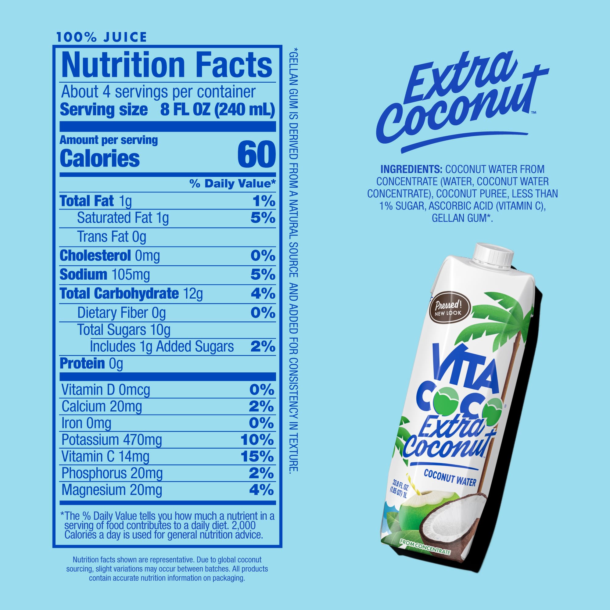 Vita Coco Coconut Water Pressed refreshment setup invites on-the-go sipping.