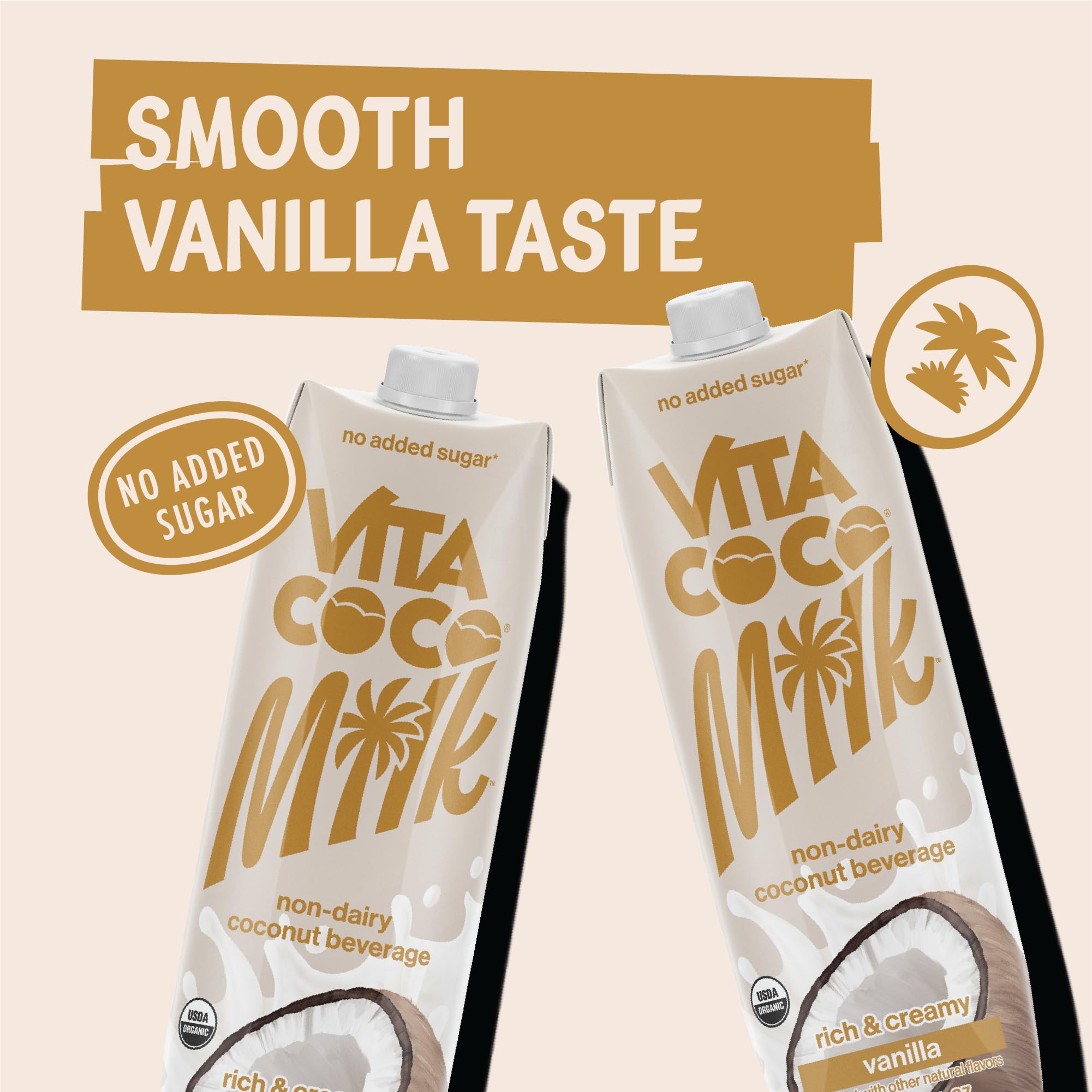 Vita Coco Vanilla Coconut Milk smoothie pouring, plant-based energy boost
