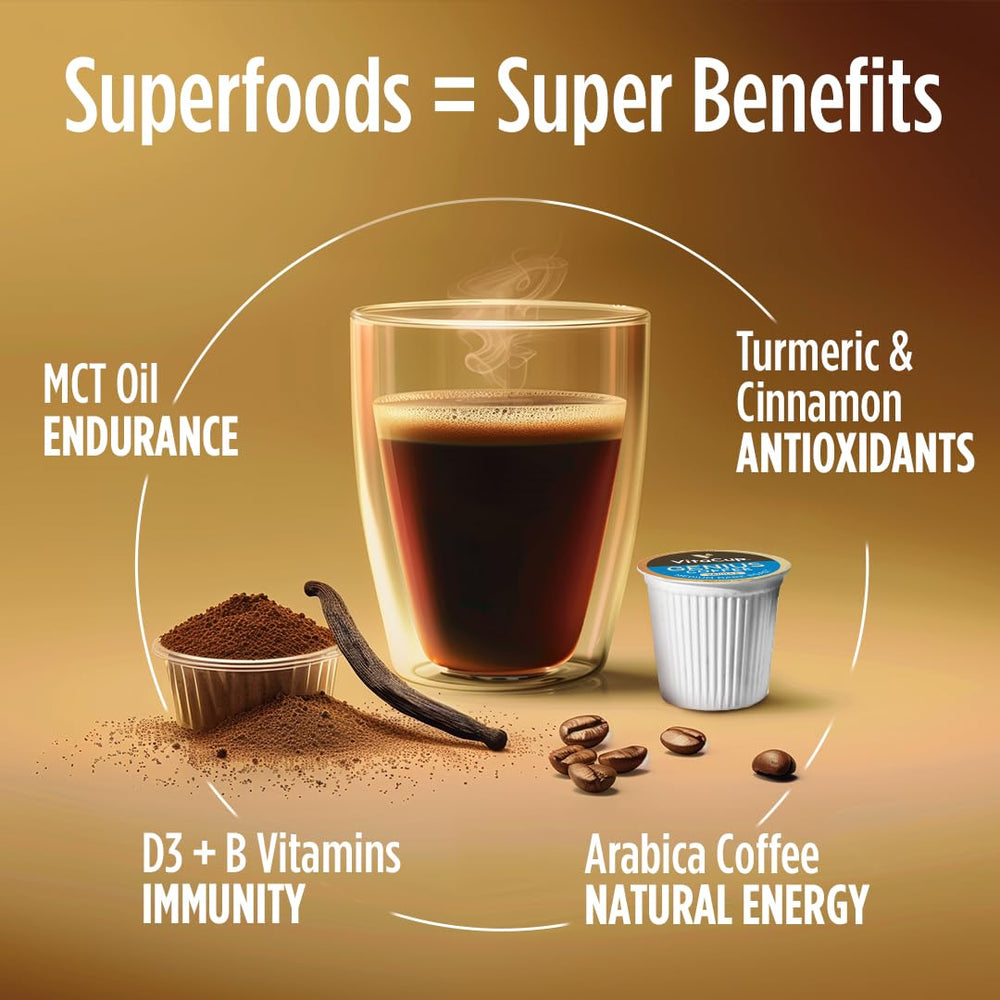 100% Arabica beans for a smooth, full bodied medium roast flavor