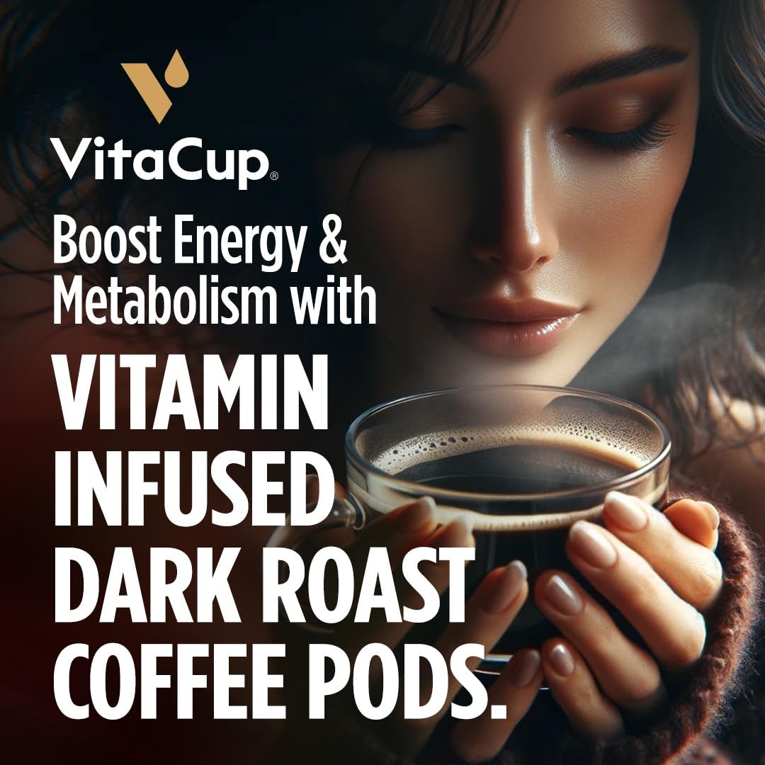 VitaCup Dietitian-formulated coffee pod—vegan-friendly and dairy-free.