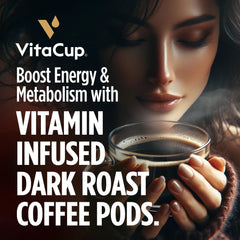 VitaCup Dietitian-formulated coffee pod—vegan-friendly and dairy-free.