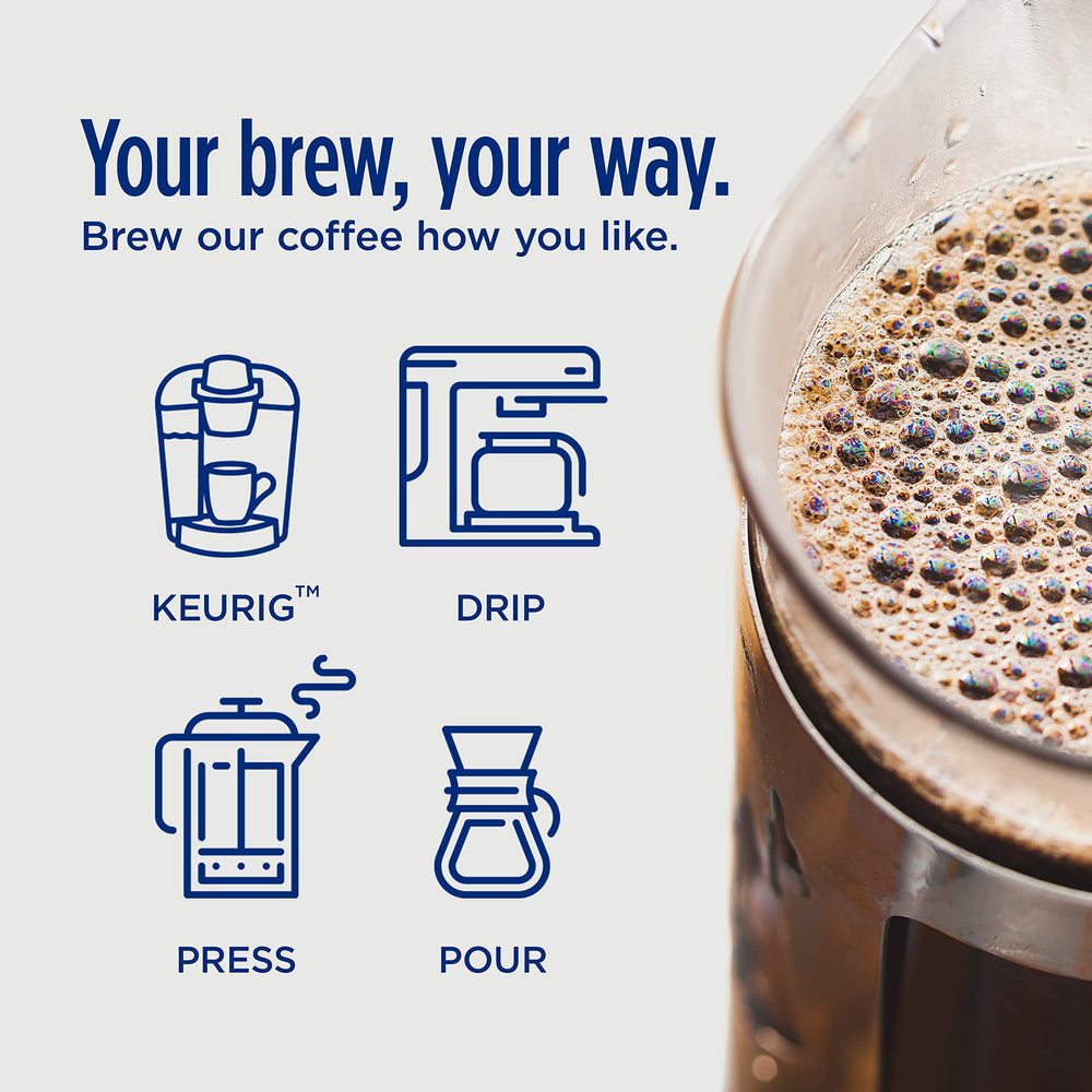 VitaCup Genius brew setup suitable for drip, French press, or K-cup.