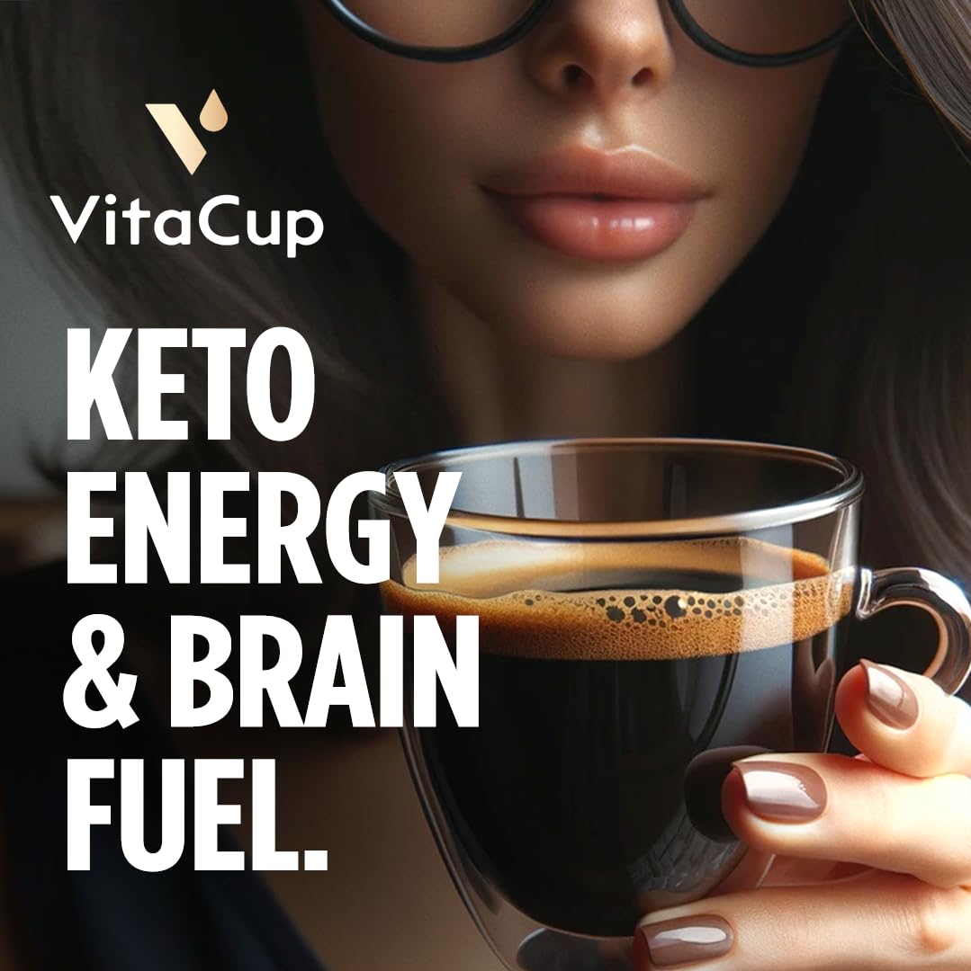 Hot VitaCup Genius Instant Coffee delivers smooth flavor and focus.