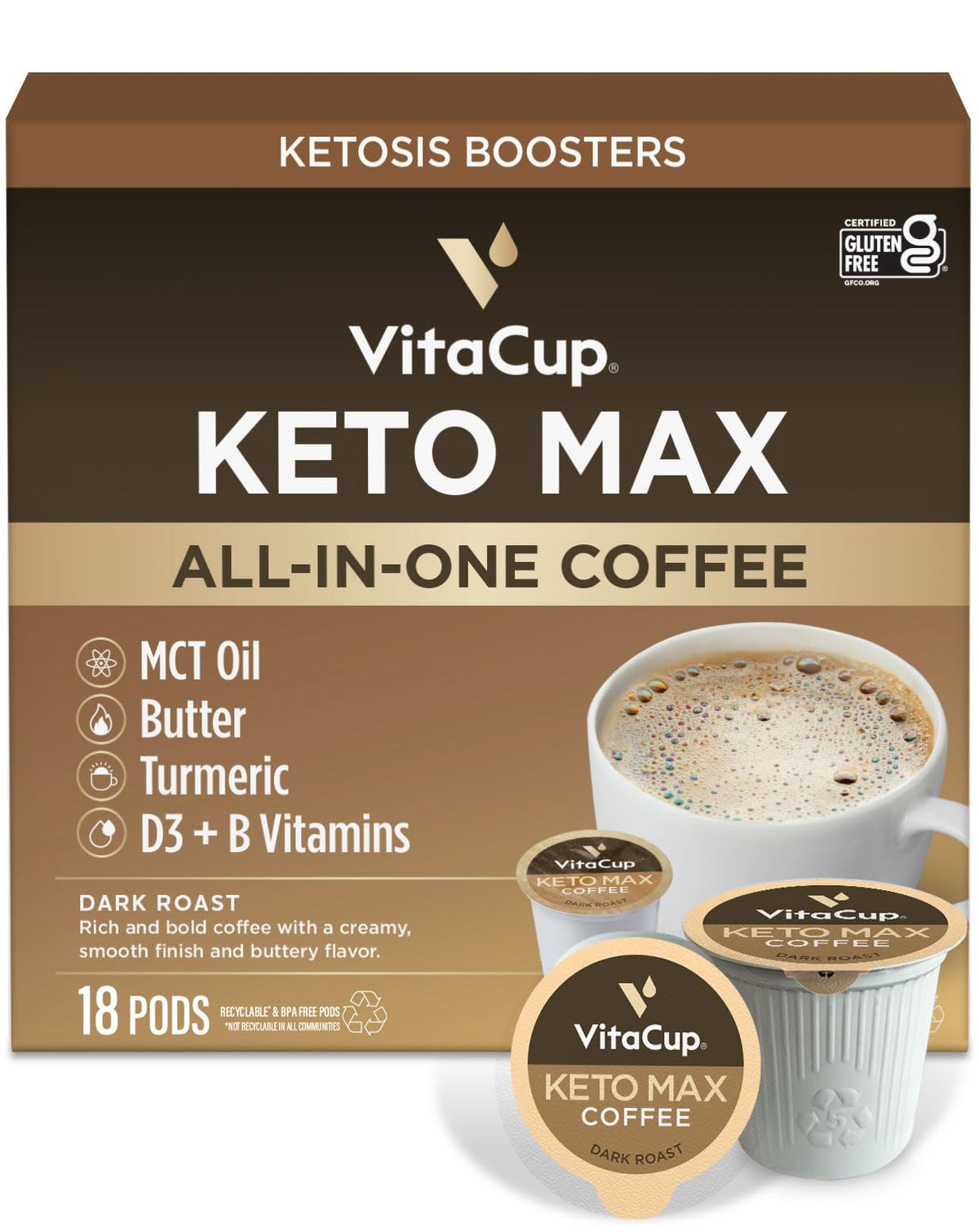 Vitacup Keto Max pod closeup for quick keto mornings