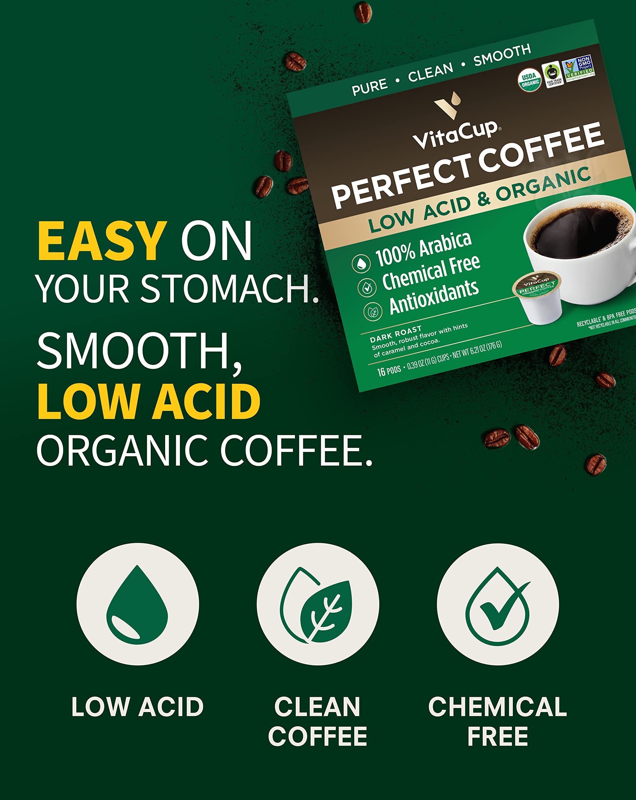 VitaCup Lightning blend pod for a bold, energizing cup.