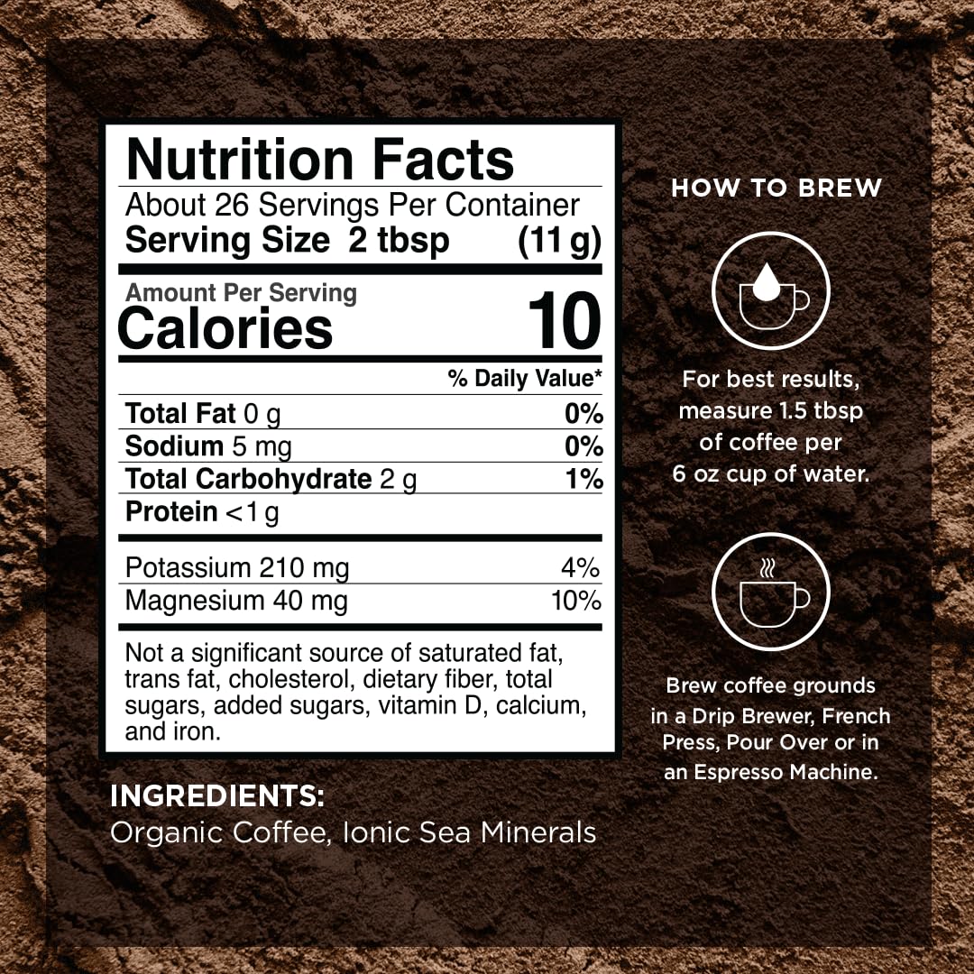VitaCup Mineral Coffee cup highlighting electrolytes to support hydration.