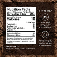VitaCup Mineral Coffee cup highlighting electrolytes to support hydration.