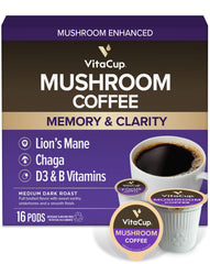 VitaCup Lion's Mane focus coffee pod for sharper concentration during work