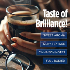 VitaCup Organic Genius Keto Coffee Pods brewing in a cup with rich aroma