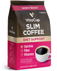 VitaCup Slim ground coffee bag showing rich aroma for a daily ritual