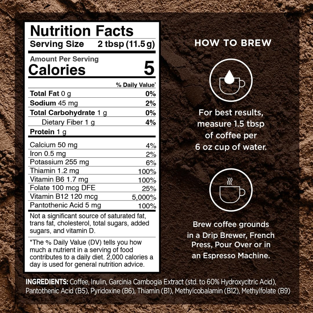 Close-up of VitaCup Slim ground coffee beans highlighting gourmet quality