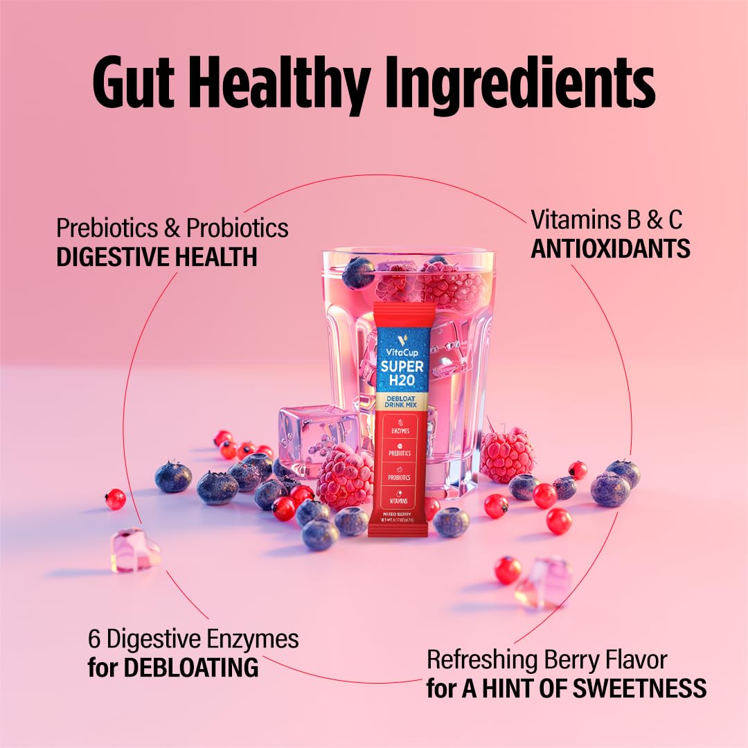 VitaCup Super H2O enhanced water berry blend ready to flavor beverages