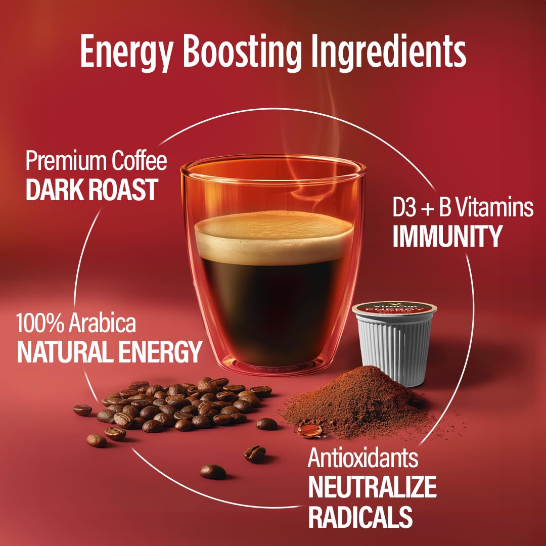 VitaCup Vitamin-enriched coffee pod—B vitamins and D3 for daily support.