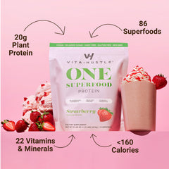 VitaHustle All-in-One Shake shaker; mix for quick, convenient plant protein.