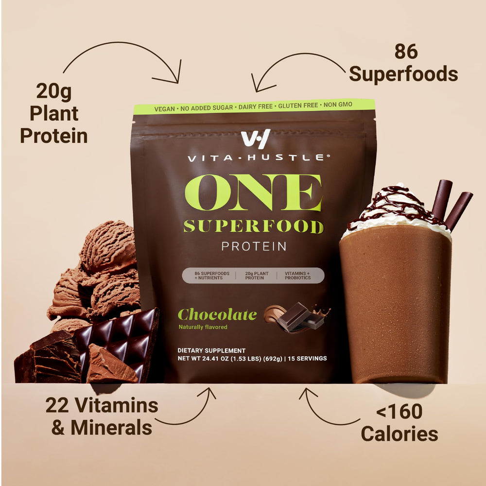 VitaHustle Ashwagandha and mushrooms shake promotes energy and focus