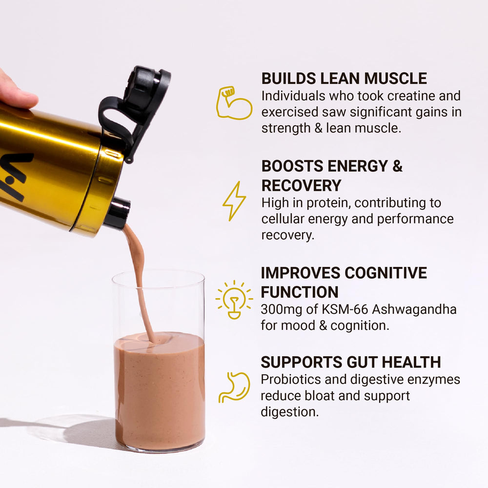 VitaHustle ONE MAX shaker cup ready for a convenient meal replacement