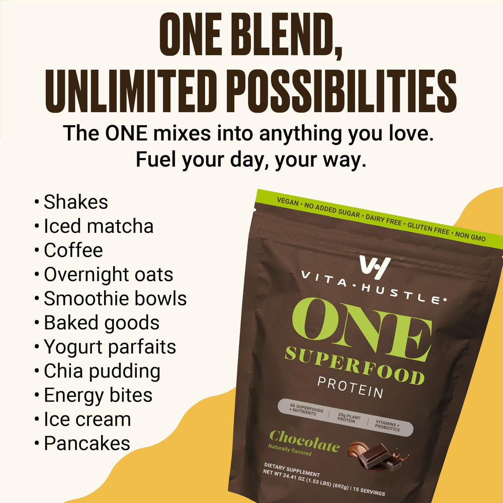 VitaHustle stevia and monk fruit sweetened shake with no added sugar
